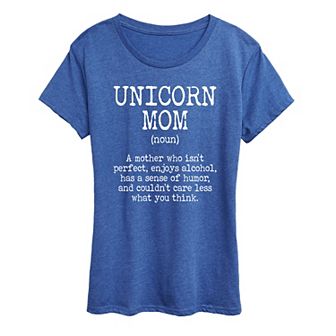 Women's Unicorn Mom Definition Graphic Tee