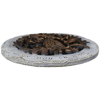 12 Bronze and Gray Wise Owl Outdoor Garden Stepping Stone