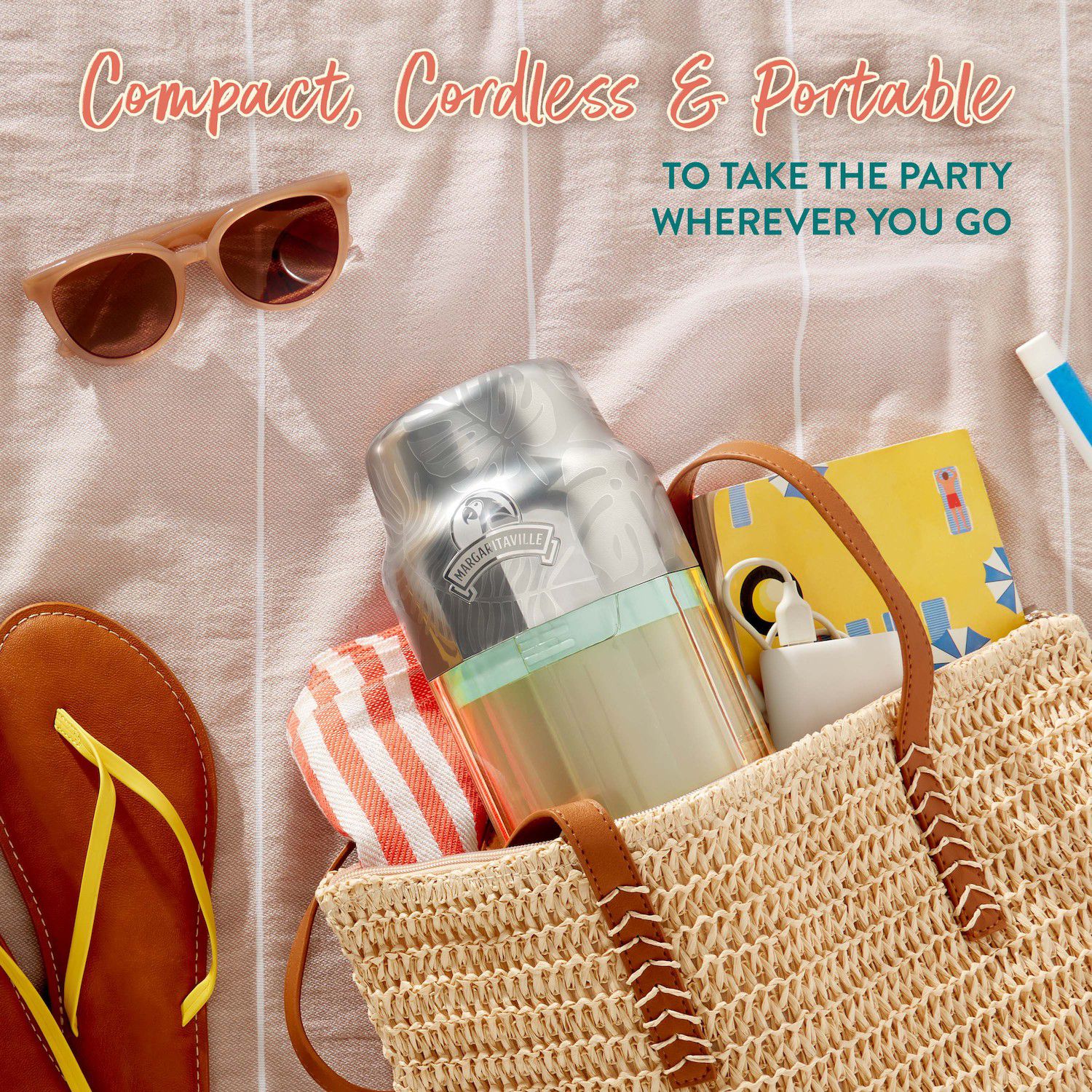 Margaritaville Maui On-the-Go Frozen Drink Machine and Portable Blender