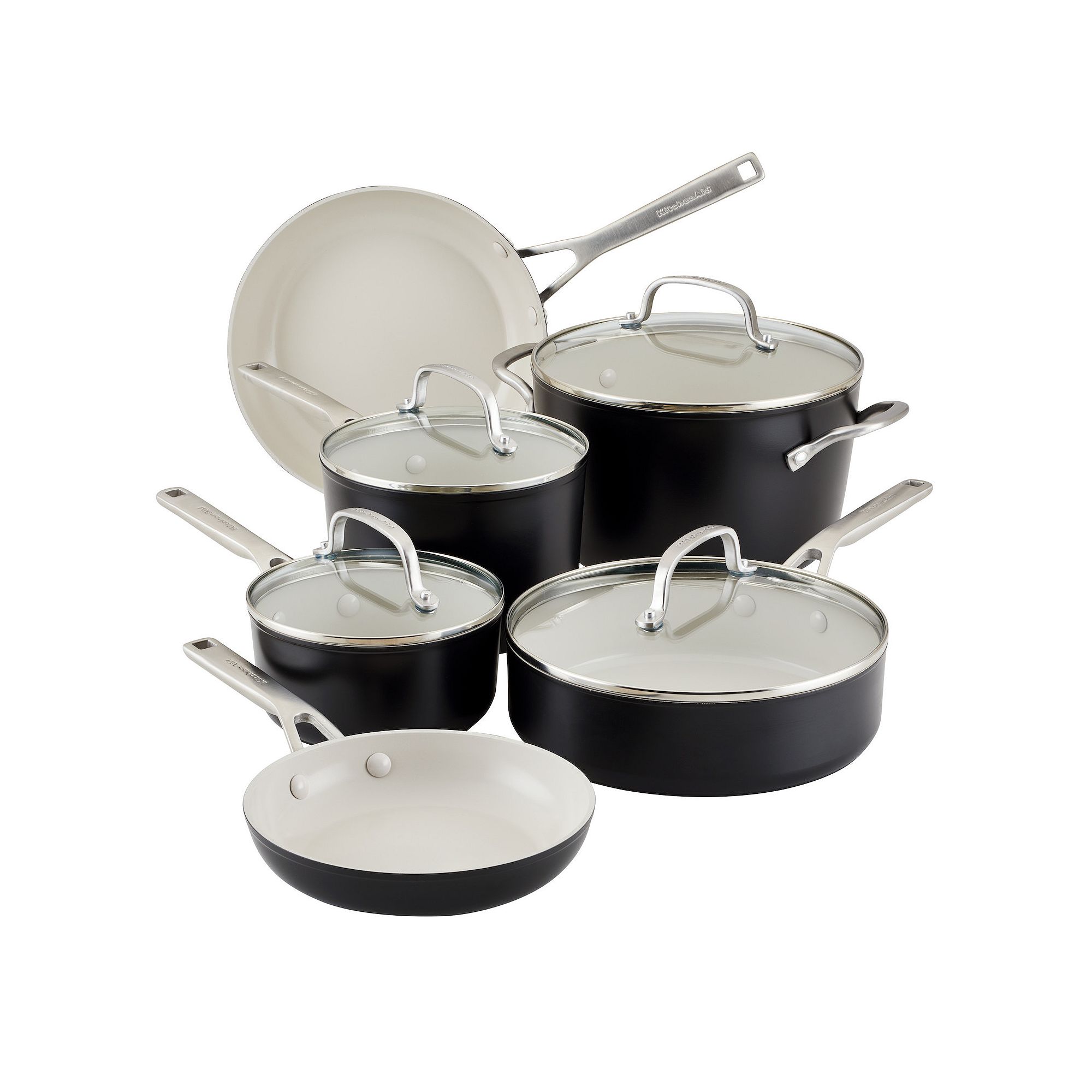 KitchenAid® Hard Anodized Ceramic Nonstick Cookware Pots and Pans Set, 10-
