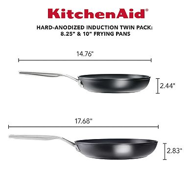 KitchenAid® 2-pc.Hard-Anodized Induction Nonstick Frypan Set