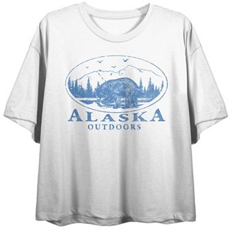 Juniors' Vintage Inspired Alaska "Get Outdoors" Graphic Tee