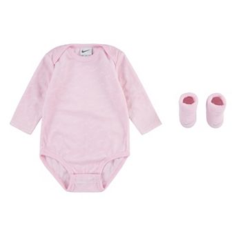 Newborn Baby Nike Velour Bodysuit and Booties 2 pc Set