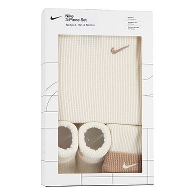 Newborn Baby Nike Waffle Bodysuit, Hat, and Booties 3-Piece Set