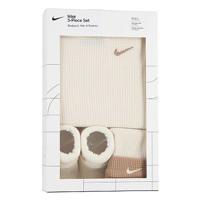 Newborn Baby Nike Waffle Bodysuit, Hat, and Booties 3-Piece Set Newborn Baby Nike Waffle Bodysuit, Hat, and Booties 3-Piece Set
