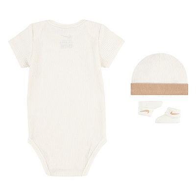 Newborn Baby Nike Waffle Bodysuit, Hat, and Booties 3-Piece Set