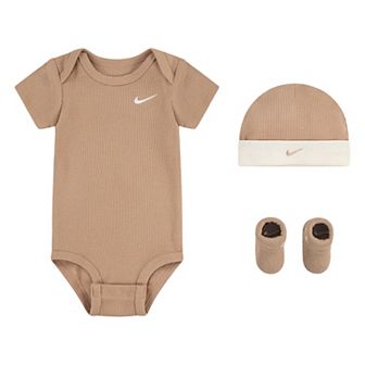 Newborn Baby Nike Waffle Bodysuit, Hat, and Booties 3 pc Set