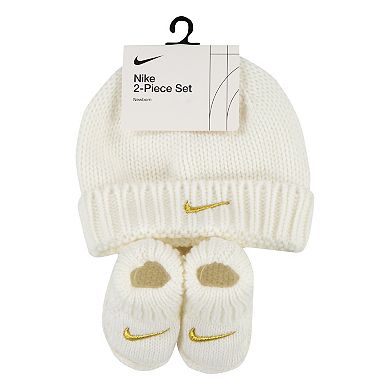 Newborn Baby Nike Knit Hat and Booties 2-Piece Set