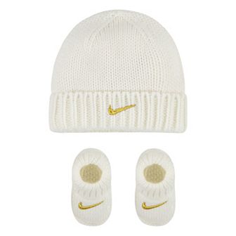Newborn Baby Nike Knit Hat and Booties 2 pc Set