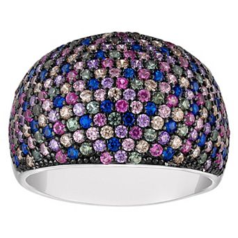 Sterling Silver Multi-Color Spinel Ring