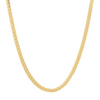 Men's 14k Gold Over Sterling Silver Curb Chain Necklace