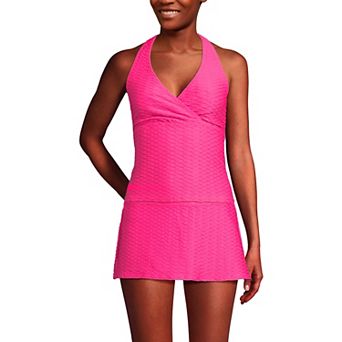 Women's Lands' End Textured Halter Tankini Swimsuit Top
