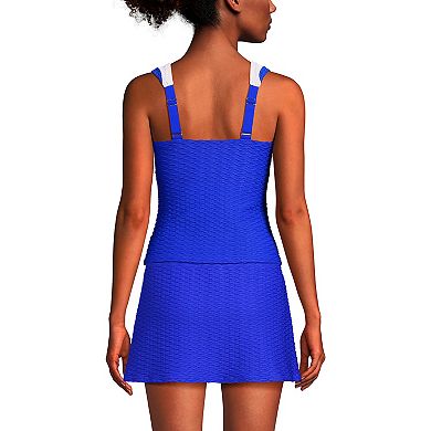 Women's Lands' End Square Neck Tankini Swimsuit Top with Adjustable Straps