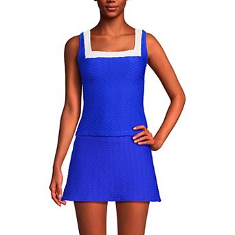 Women's Lands' End Textured Square Neck Tankini Swimsuit Top
