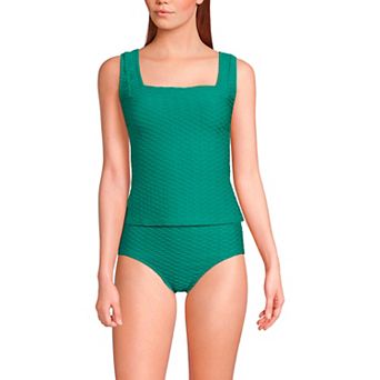 Women's Lands' End Textured Square Neck Tankini Swimsuit Top