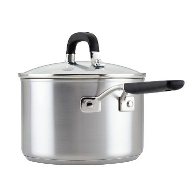KitchenAid® 3-Quart Stainless Steel Induction Saucepan with Lid