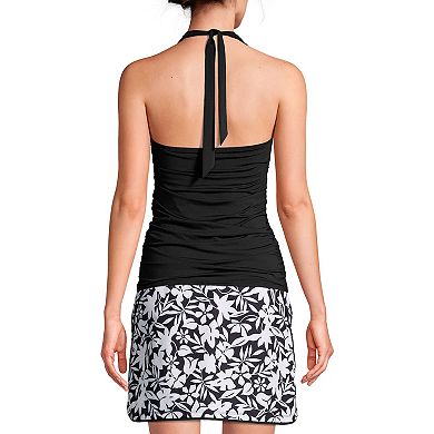 Women's Lands' End DD-Cup Chlorine Resistant Square Neck Halter Tankini Swimsuit Top