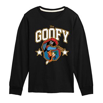 Disney's Mickey Mouse & Friends Boys 8-20 Goofy Collegiate Tee Long Sleeve Graphic Tee