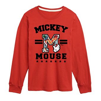 Disney's Mickey Mouse Boys 8-20 Collage Long Sleeve Graphic Tee