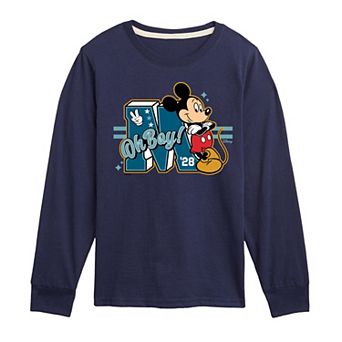 Disney's Mickey Mouse Boys 8-20 Oh Boy! Long Sleeve Graphic Tee