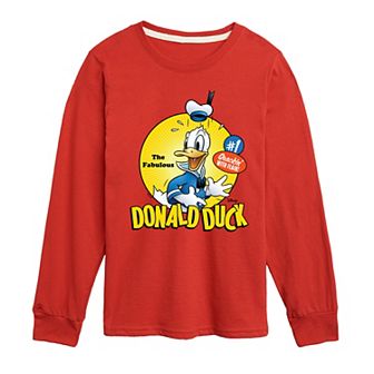 Disney's Mickey Mouse & Friends Donald Duck Boys 8-20 The Fabulous Long Sleeve Graphic Tee