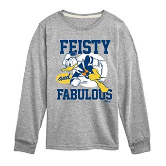 Disney's Mickey Mouse & Friends Donald Duck Boys 8-20 Feisty & Fabulous Long Sleeve Graphic Tee