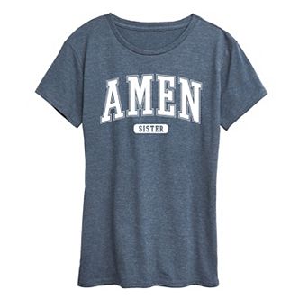 Women's Collegiate Amen Graphic Tee
