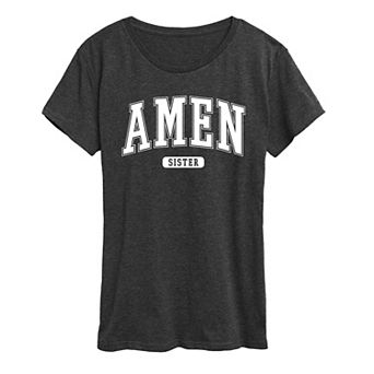 Women's Collegiate Amen Graphic Tee