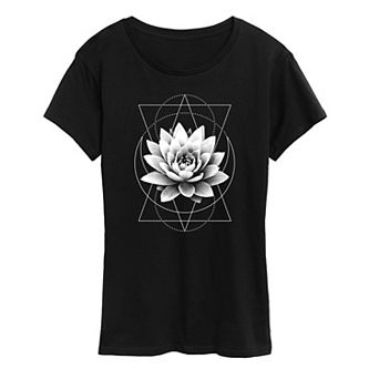 Women's Lotus Flower Moon Graphic Tee