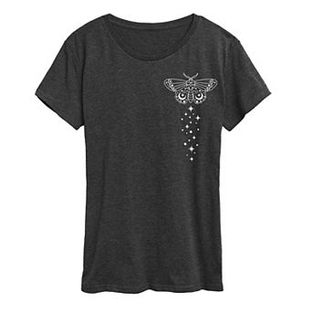 Women's Celestial Moth Star Trail Graphic Tee