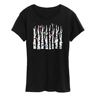 Women's Trees And Birds Graphic Tee