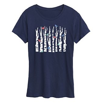 Women's Trees And Birds Graphic Tee