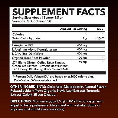 L-Arginine Powder, Tangerine Flavor, 3.7oz