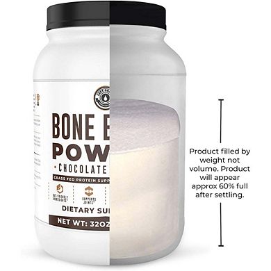 Bone Broth Protein Chocolate  Grass Fed, 17g Protein, Low Carb  2lbs