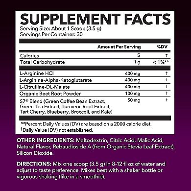 L-Arginine Powder, Berry Flavor, 3.7oz