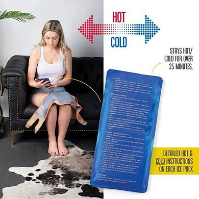 Knee Reusable Gel Ice Compression Wrap, Cold And Hot Adjustable