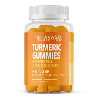 Turmeric & Ginger Gummies, Peach Flavor, 60 ct