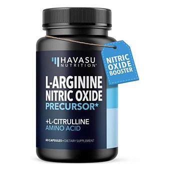 L-Arginine Capsules for Men's Stamina & Endurance, 60 ct