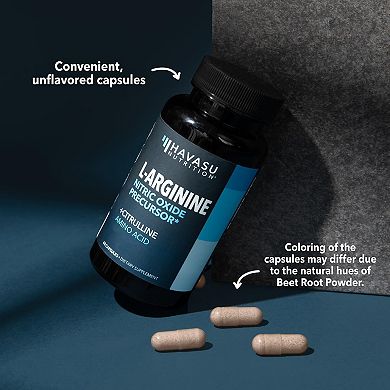 L-Arginine Capsules for Men's Stamina & Endurance, 60ct