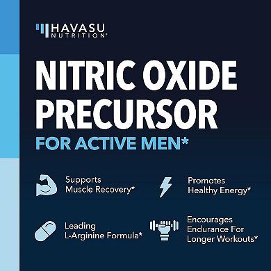 L-Arginine Capsules for Men's Stamina & Endurance, 60ct