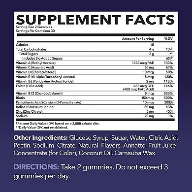 Multivitamin Gummies for Adults, Orange, Strawberry, Cherry, 60ct