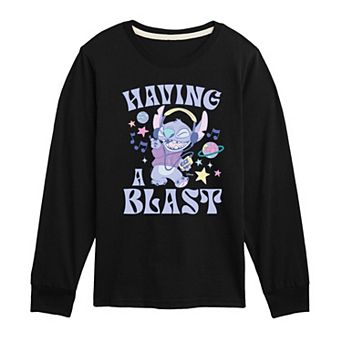 Disney's Lilo & Stitch Boys 8-20 Having A Blast Long Sleeve Graphic Tee