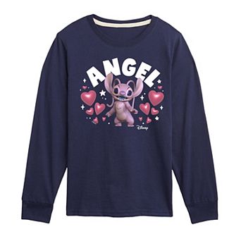 Disney's Lilo & Stitch Boys 8-20 Mixed Dimension Angel Long Sleeve Graphic Tee