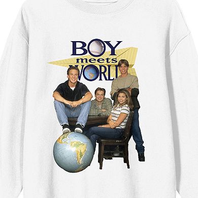 Juniors' Boy Meets World Friends Group Long Sleeve Graphic Tee