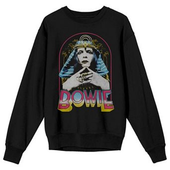 Juniors' David Bowie Egyptian Style Long Sleeve Graphic Tee