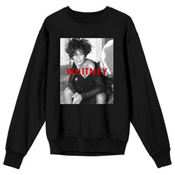 Juniors' Whitney Houston Long Sleeve Crewneck Graphic Tee