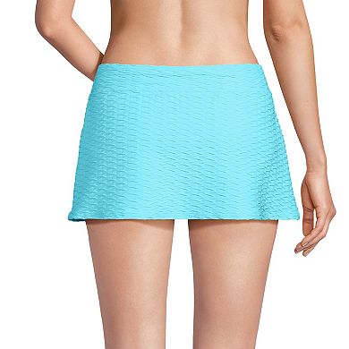 Women's Lands' End Textured Chlorine Resistant Mini Swim Skirt