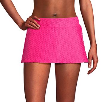 Women's Lands' End Textured Chlorine Resistant Mini Swim Skirt