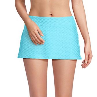 Women's Lands' End Textured Chlorine Resistant Mini Swim Skirt