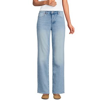 Women's Lands' End Soft Denim Mid-Rise Boyfriend Jeans